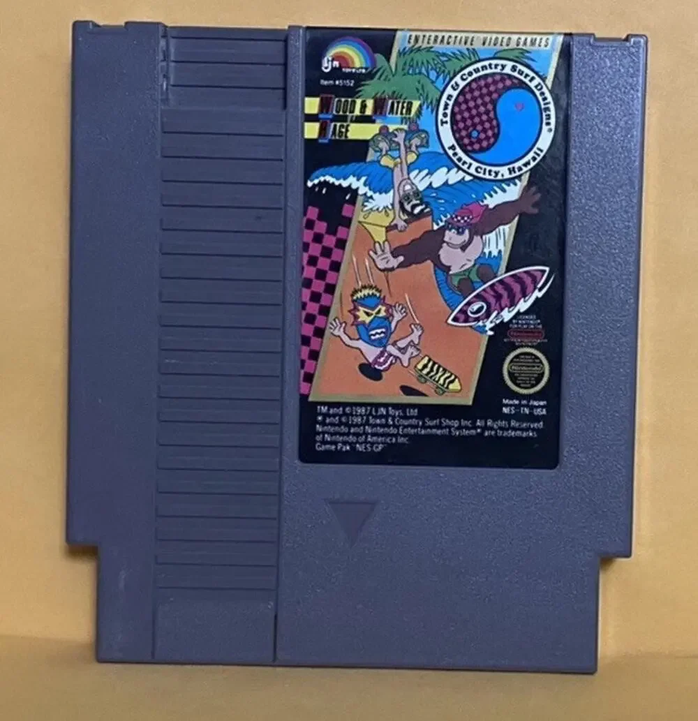 Nintendo Entertainment System Wood & Water Rage Video Game
